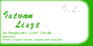 istvan liszt business card