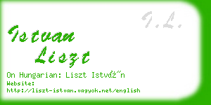 istvan liszt business card